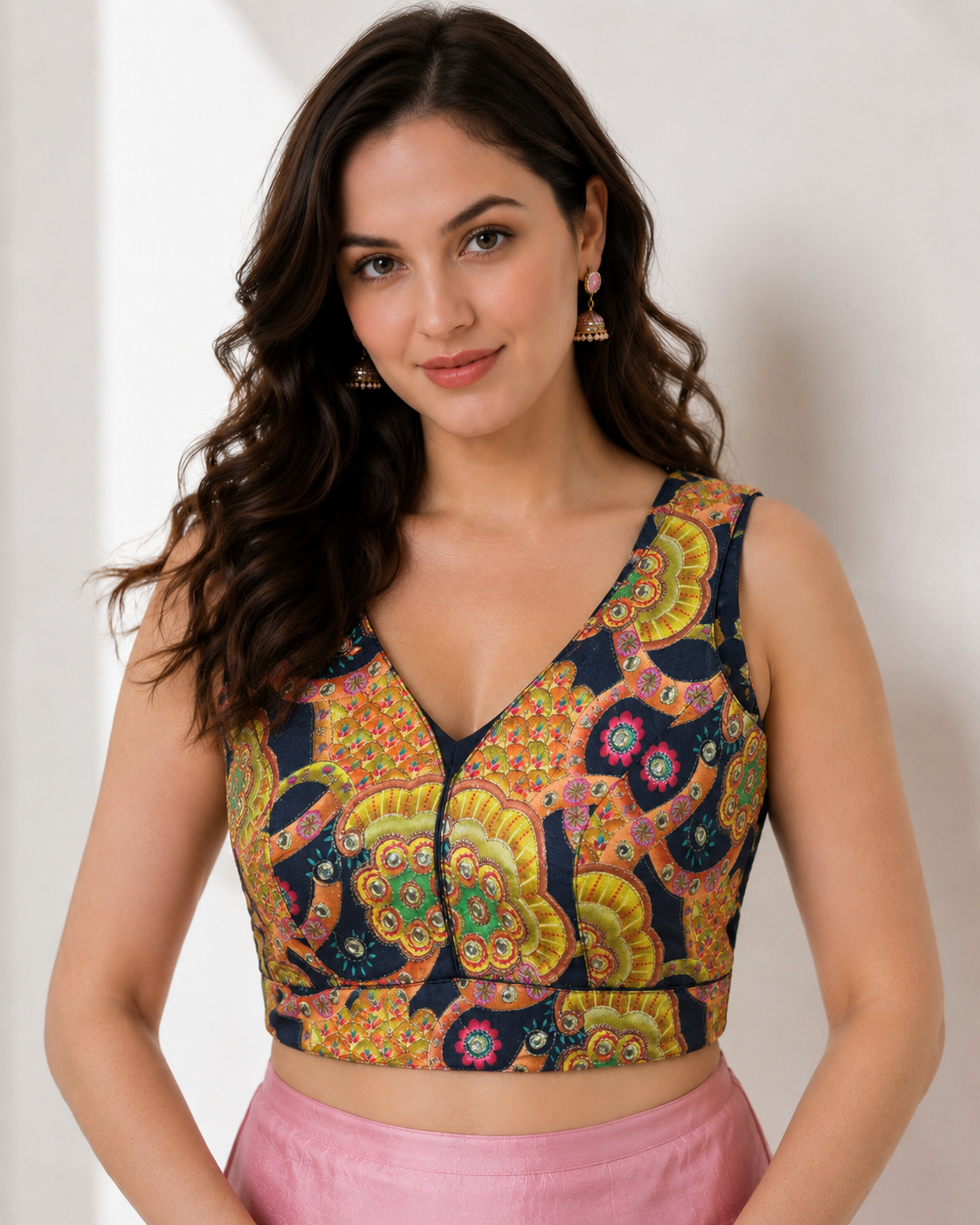 Royal Threadwork Georgette Ready-Made Blouse 