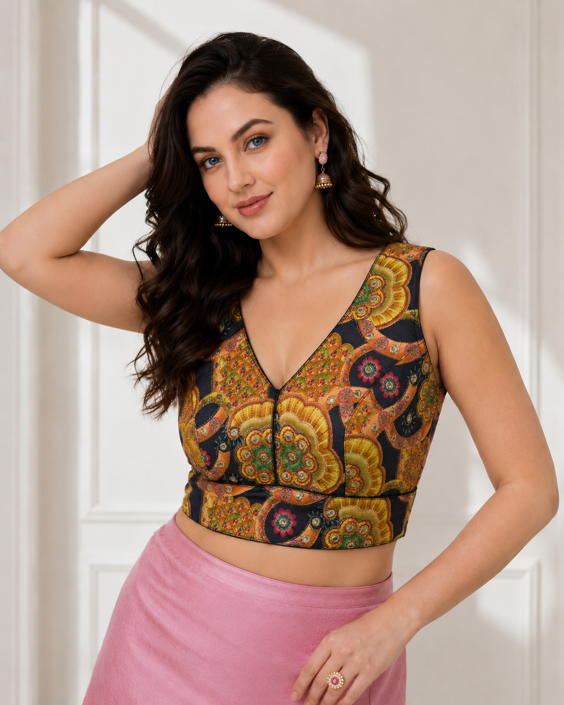 Royal Threadwork Georgette Ready-Made Blouse 