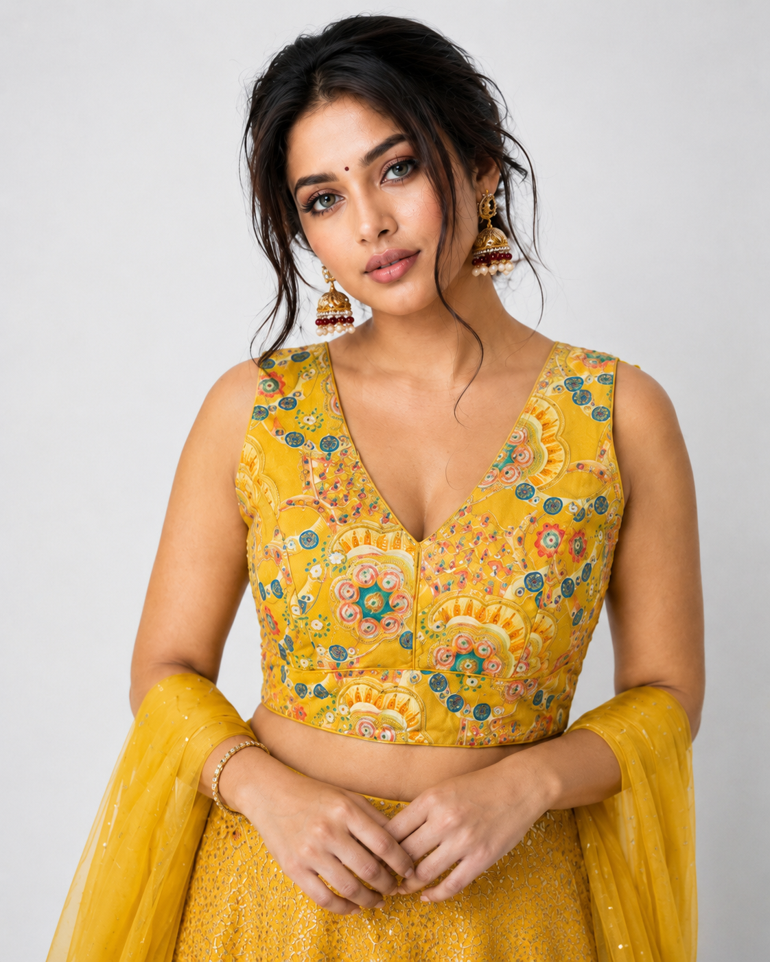 Royal Threadwork Georgette Ready-Made Blouse