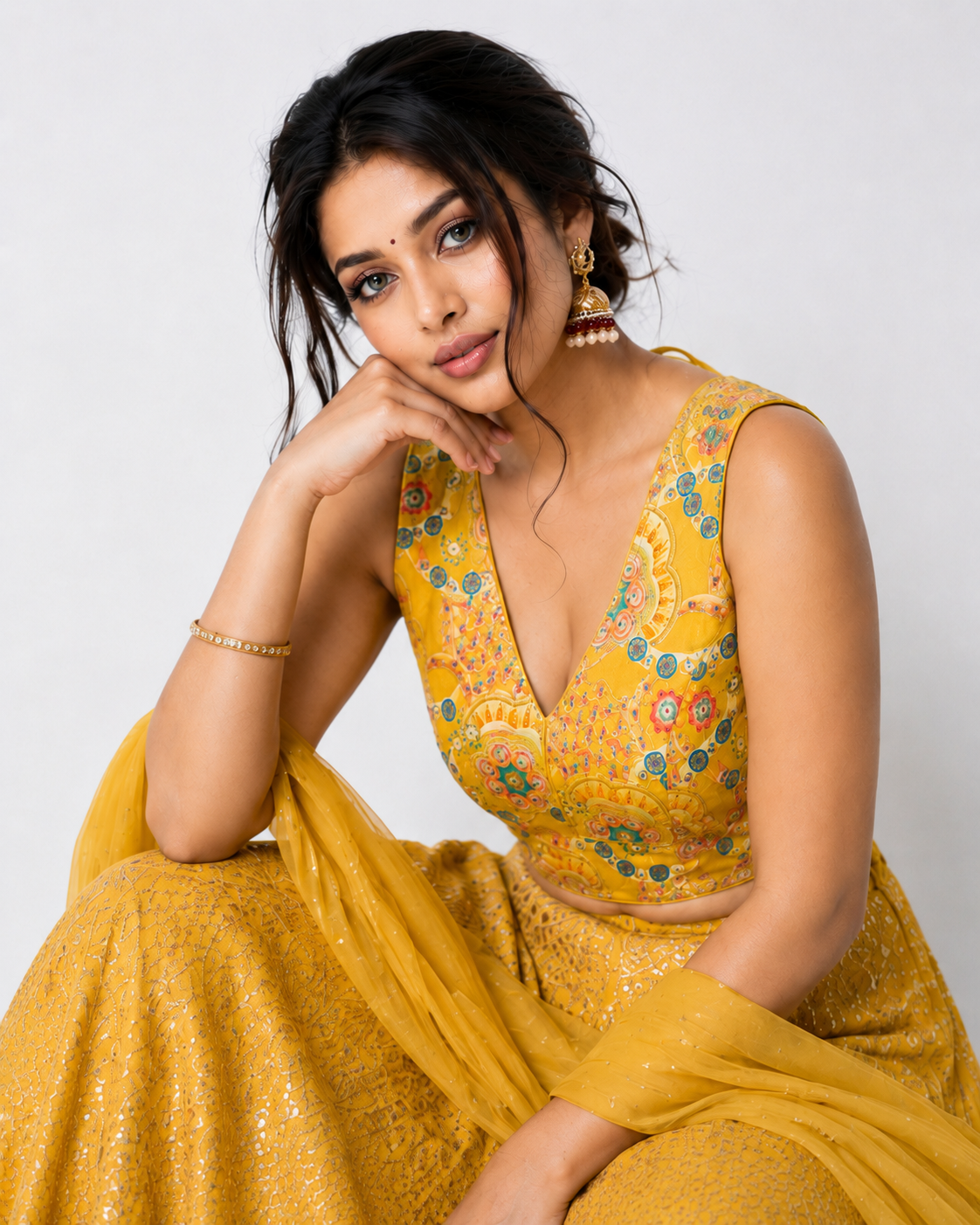 Royal Threadwork Georgette Ready-Made Blouse