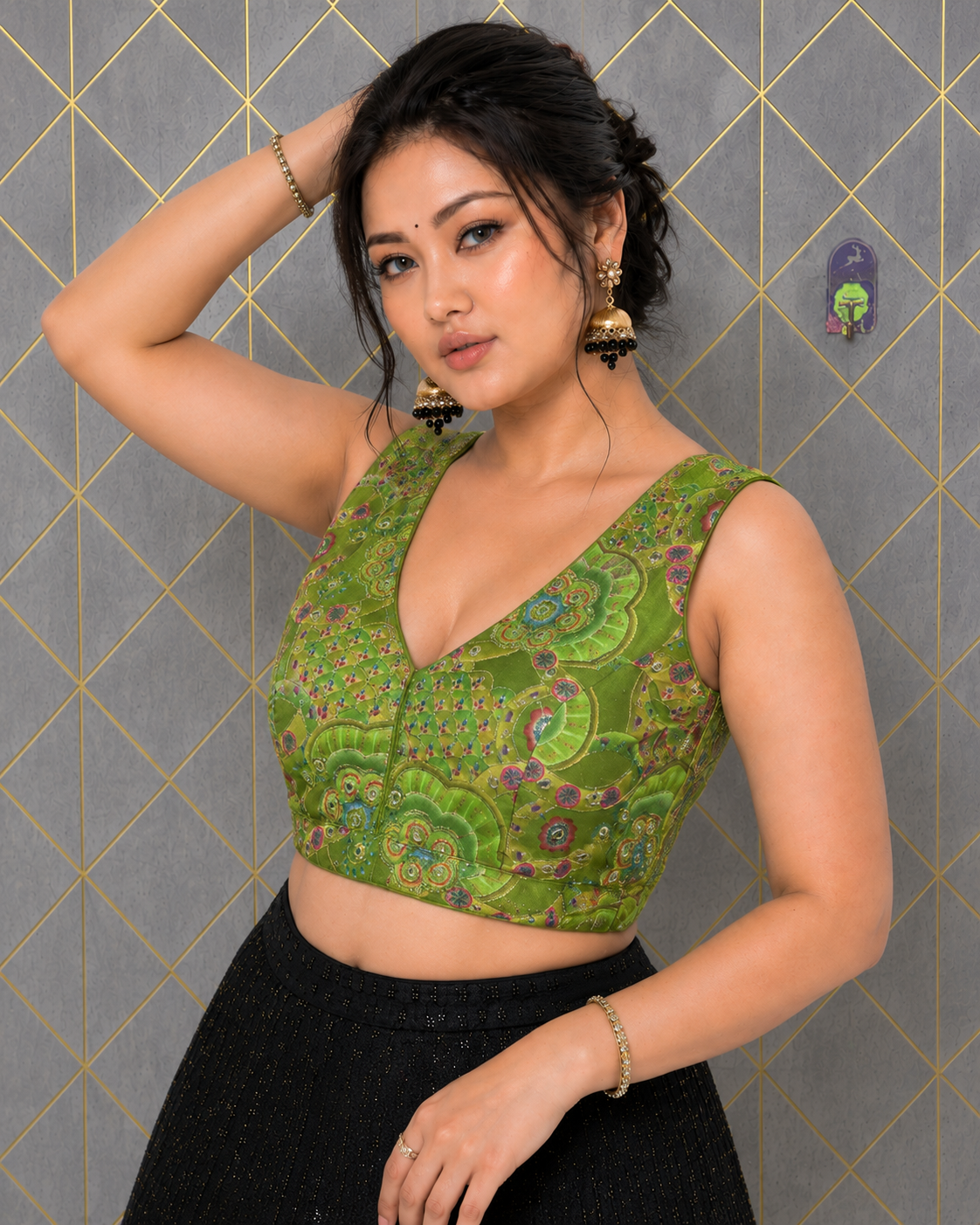 Royal Threadwork Georgette Ready-Made Blouse