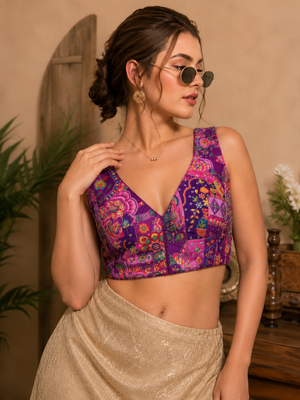 Royal Threadwork Georgette Ready-Made Blouse