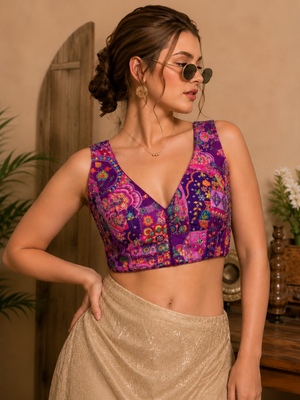 Royal Threadwork Georgette Ready-Made Blouse