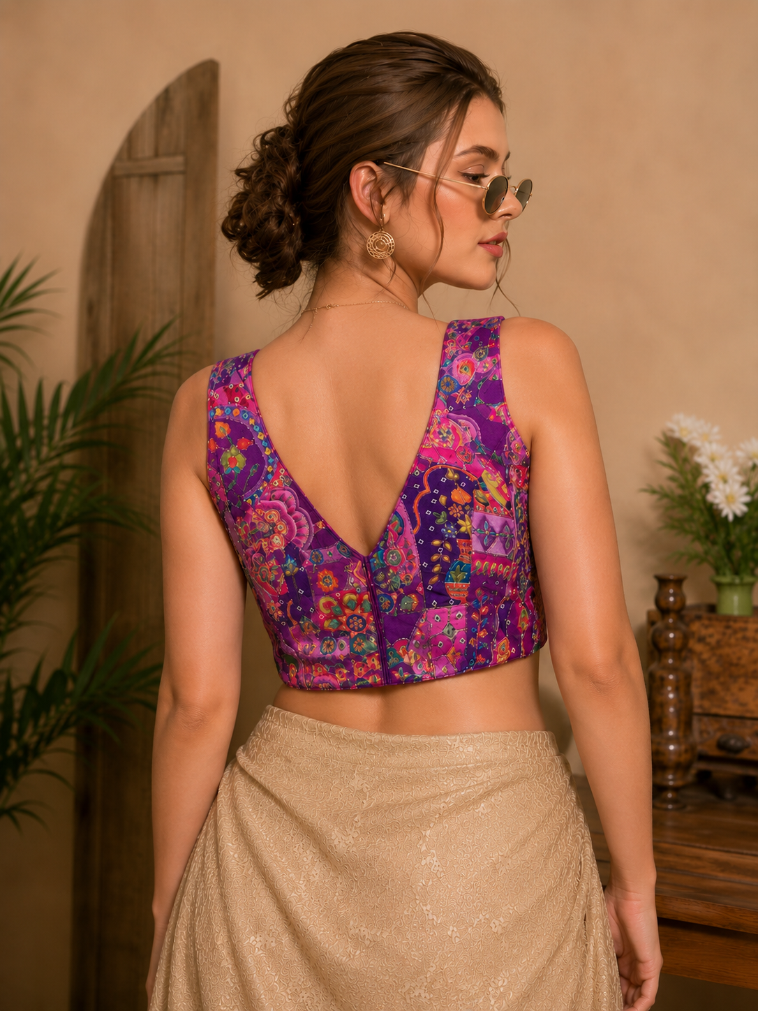 Royal Threadwork Georgette Ready-Made Blouse