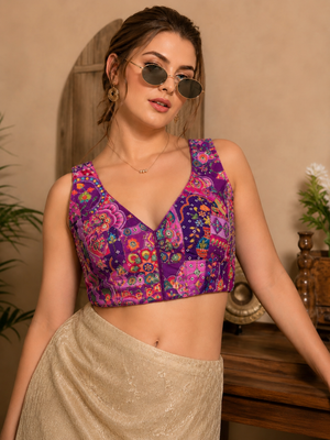 Royal Threadwork Georgette Ready-Made Blouse