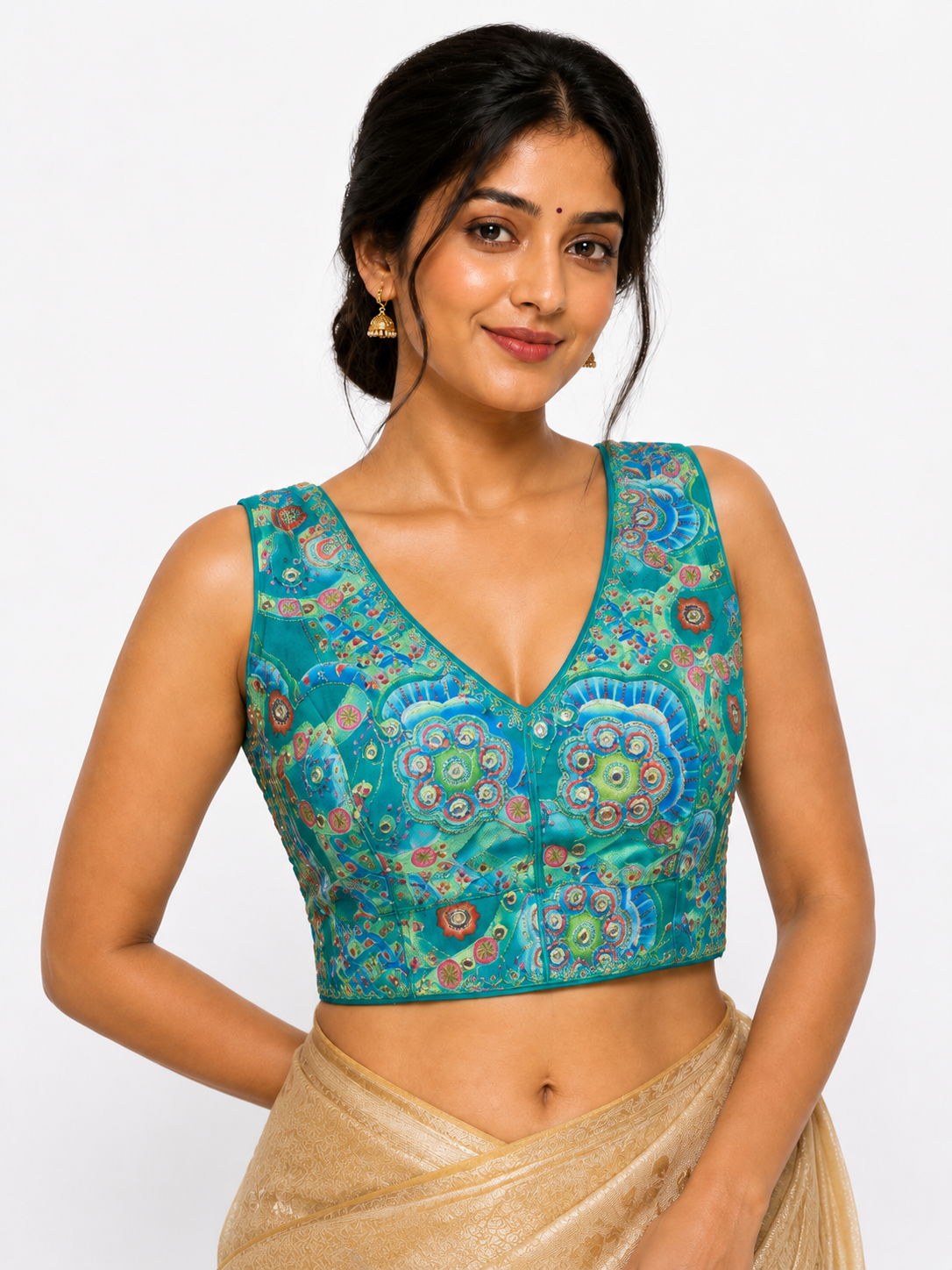 Royal Threadwork Georgette Ready-Made Blouse 