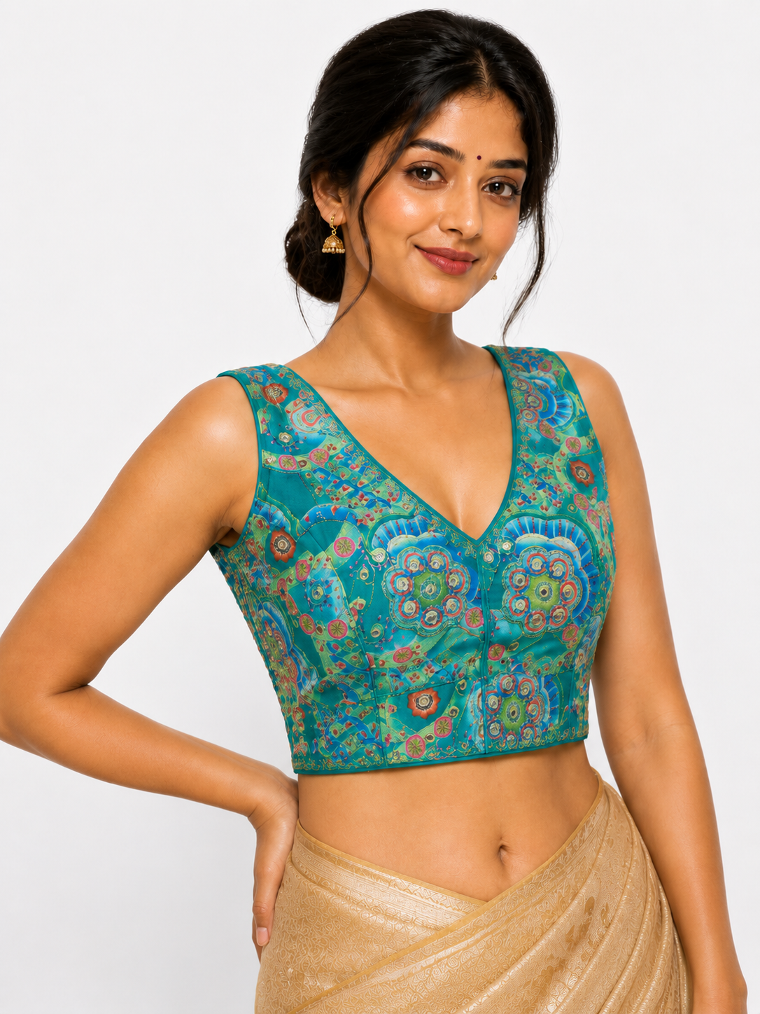Royal Threadwork Georgette Ready-Made Blouse 