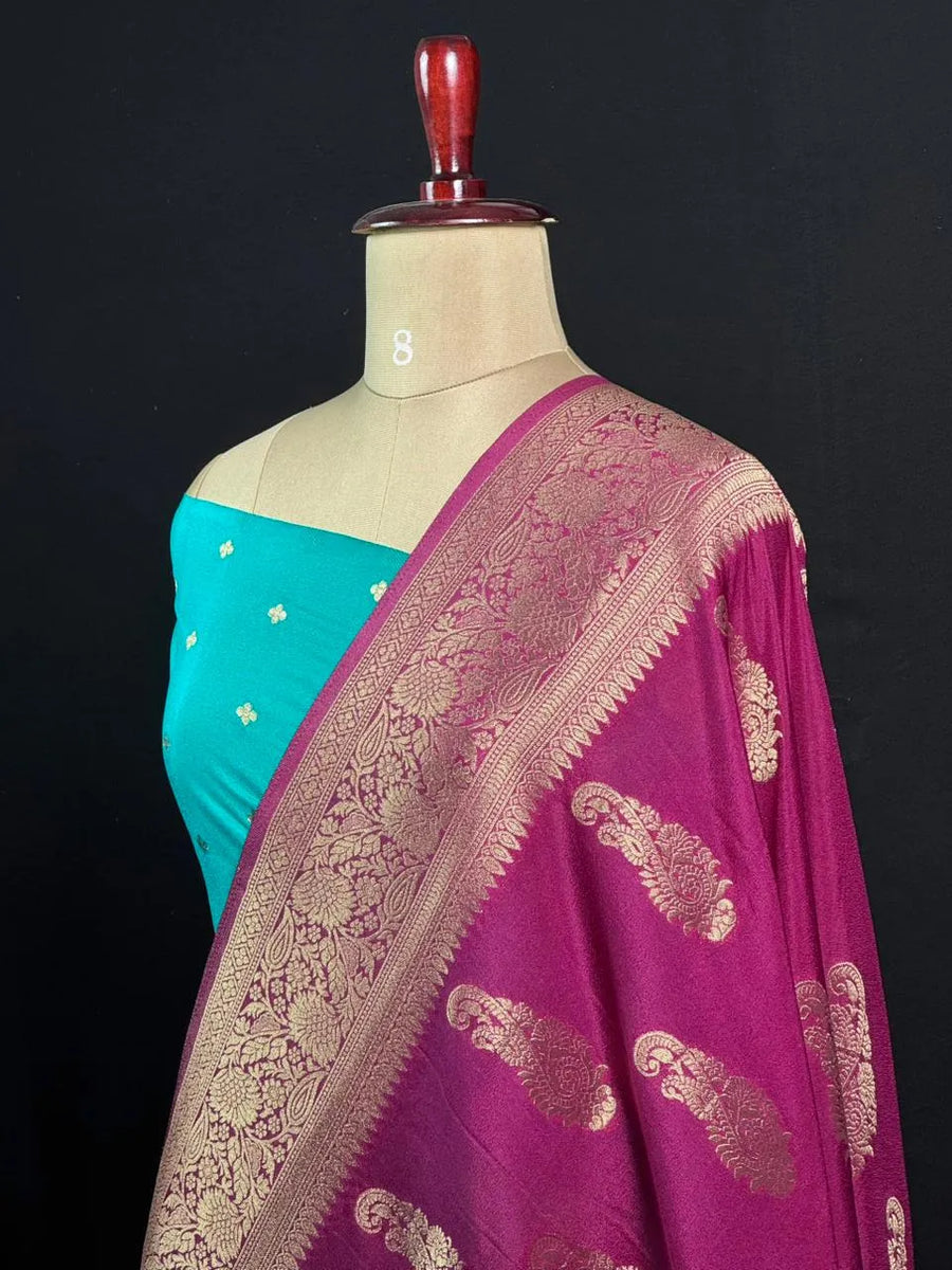 Sunehri Zari Banarasi Georgette Saree