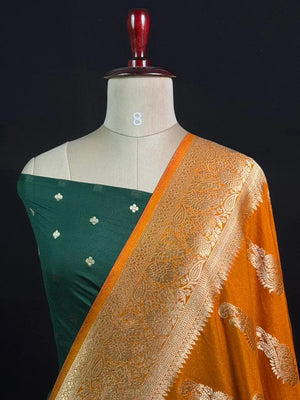 Sunehri Zari Banarasi Georgette Saree