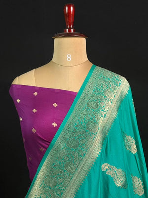 Sunehri Zari Banarasi Georgette Saree