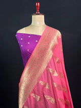 Sunehri Zari Banarasi Georgette Saree