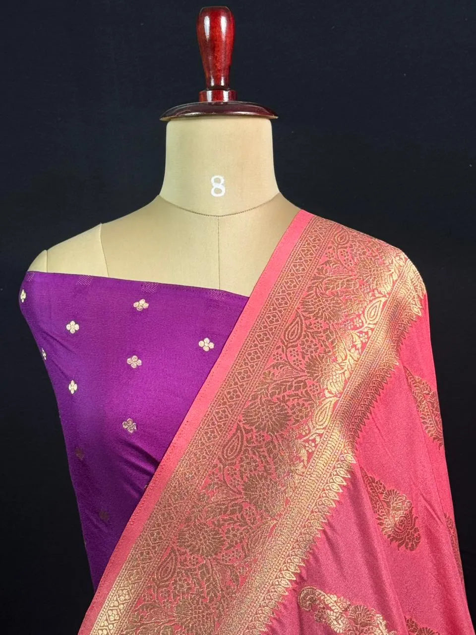 Sunehri Zari Banarasi Georgette Saree