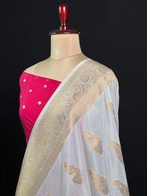 Sunehri Zari Banarasi Georgette Saree 
