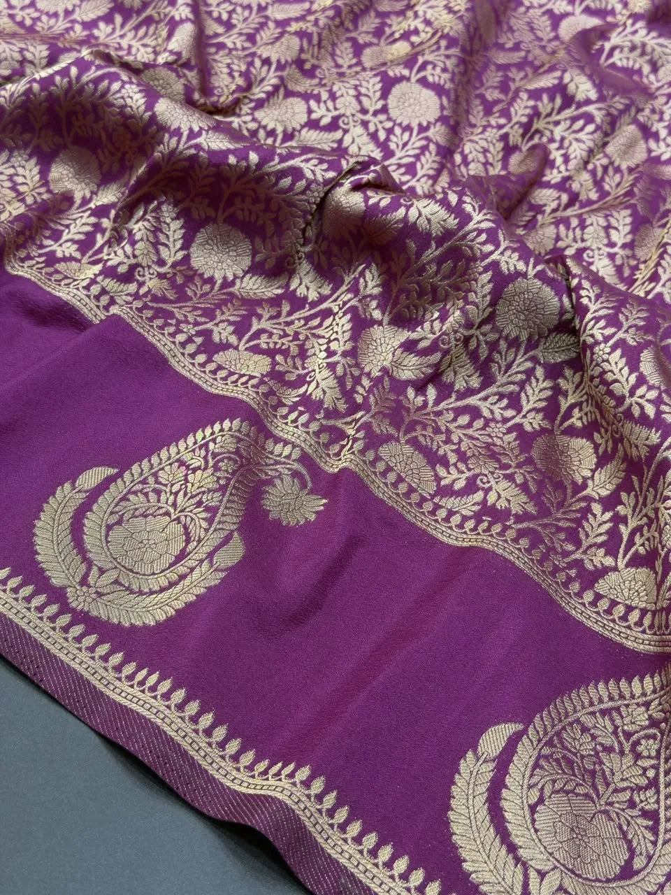 Soft Georgette Silk Saree with Zari Border