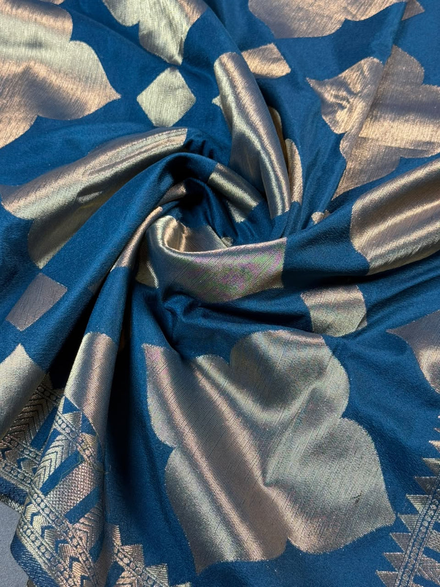 Soft Georgette Silk Saree with Zari Border