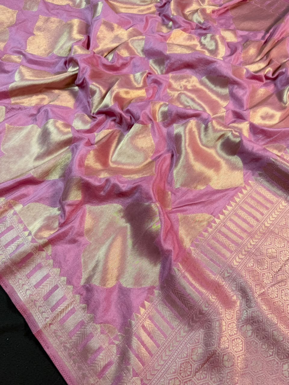 Soft Georgette Silk Saree with Zari Border