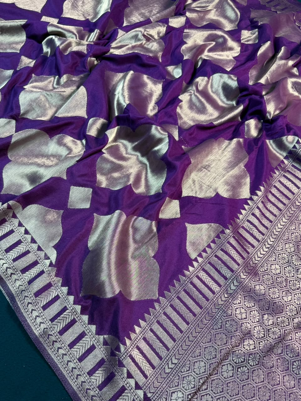 Soft Georgette Silk Saree with Zari Border