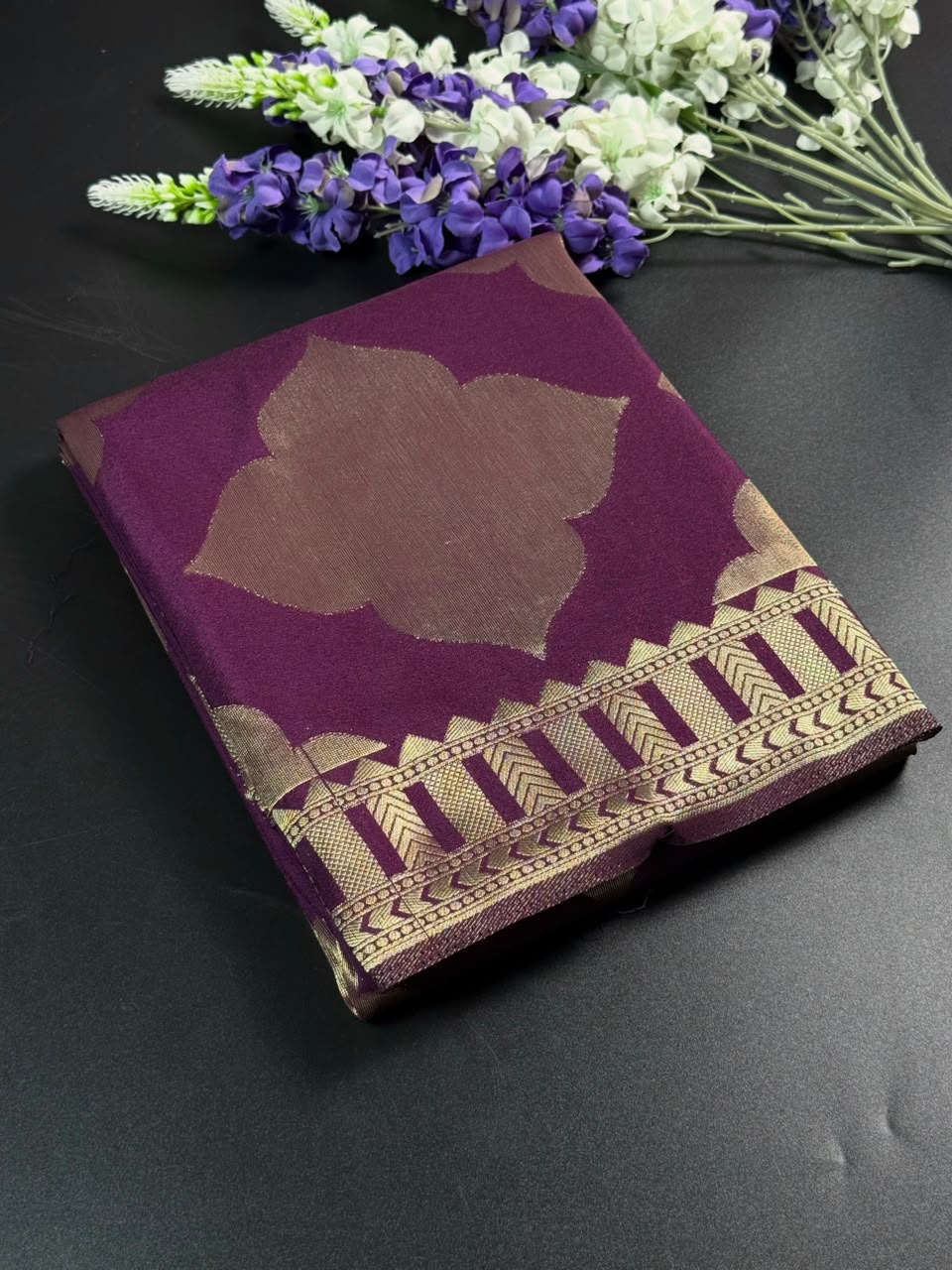 Soft Georgette Silk Saree with Zari Border