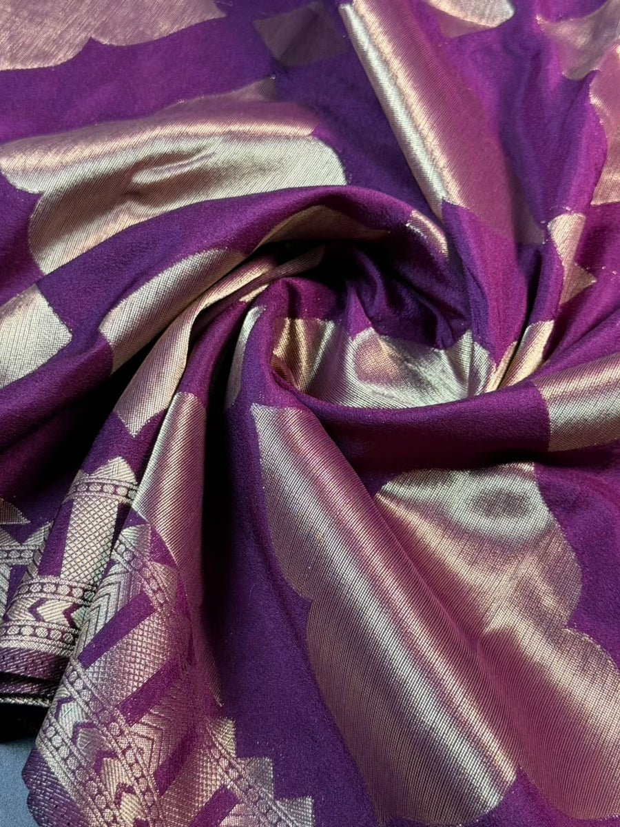 Soft Georgette Silk Saree with Zari Border