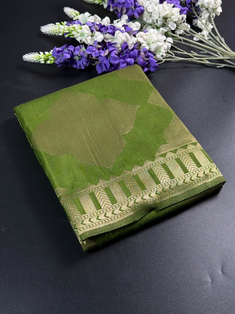 Soft Georgette Silk Saree with Zari Border