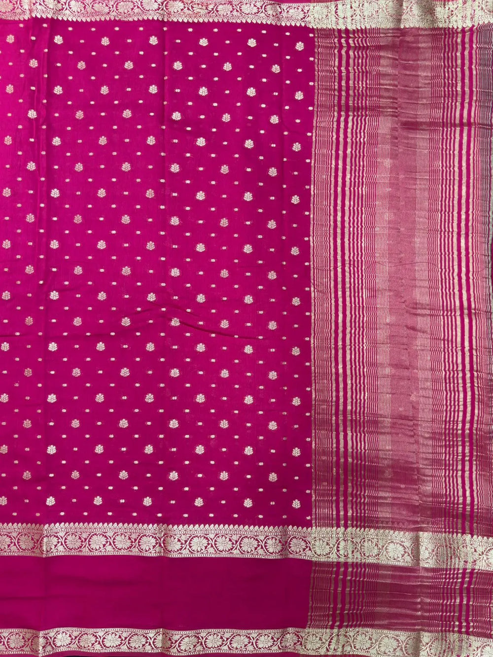 Handcrafted Semi Mysore Crepe Silk Saree – Perfect Festive Wear (RMS Crape) 