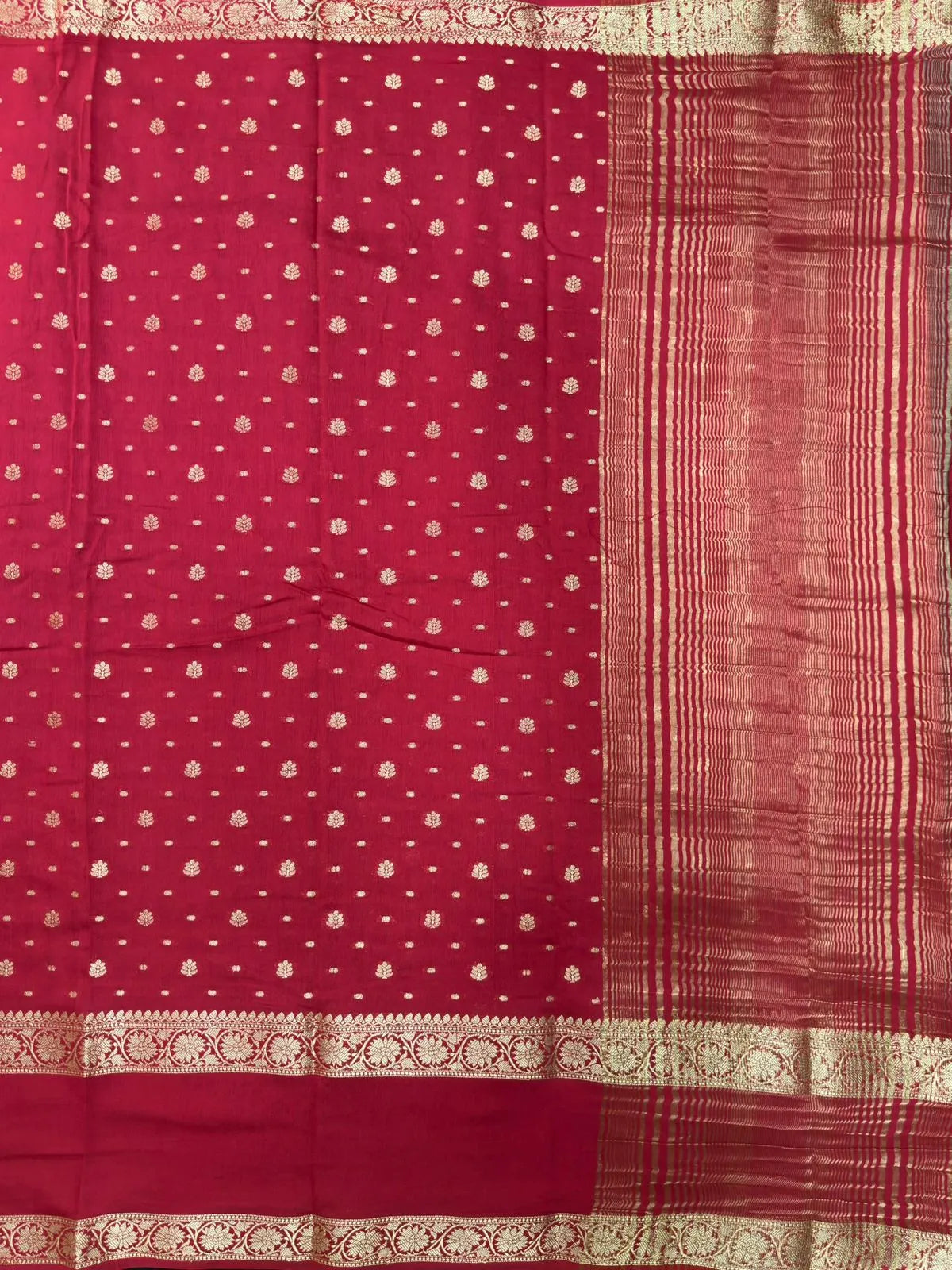 Handcrafted Semi Mysore Crepe Silk Saree – Perfect Festive Wear (RMS Crape) 