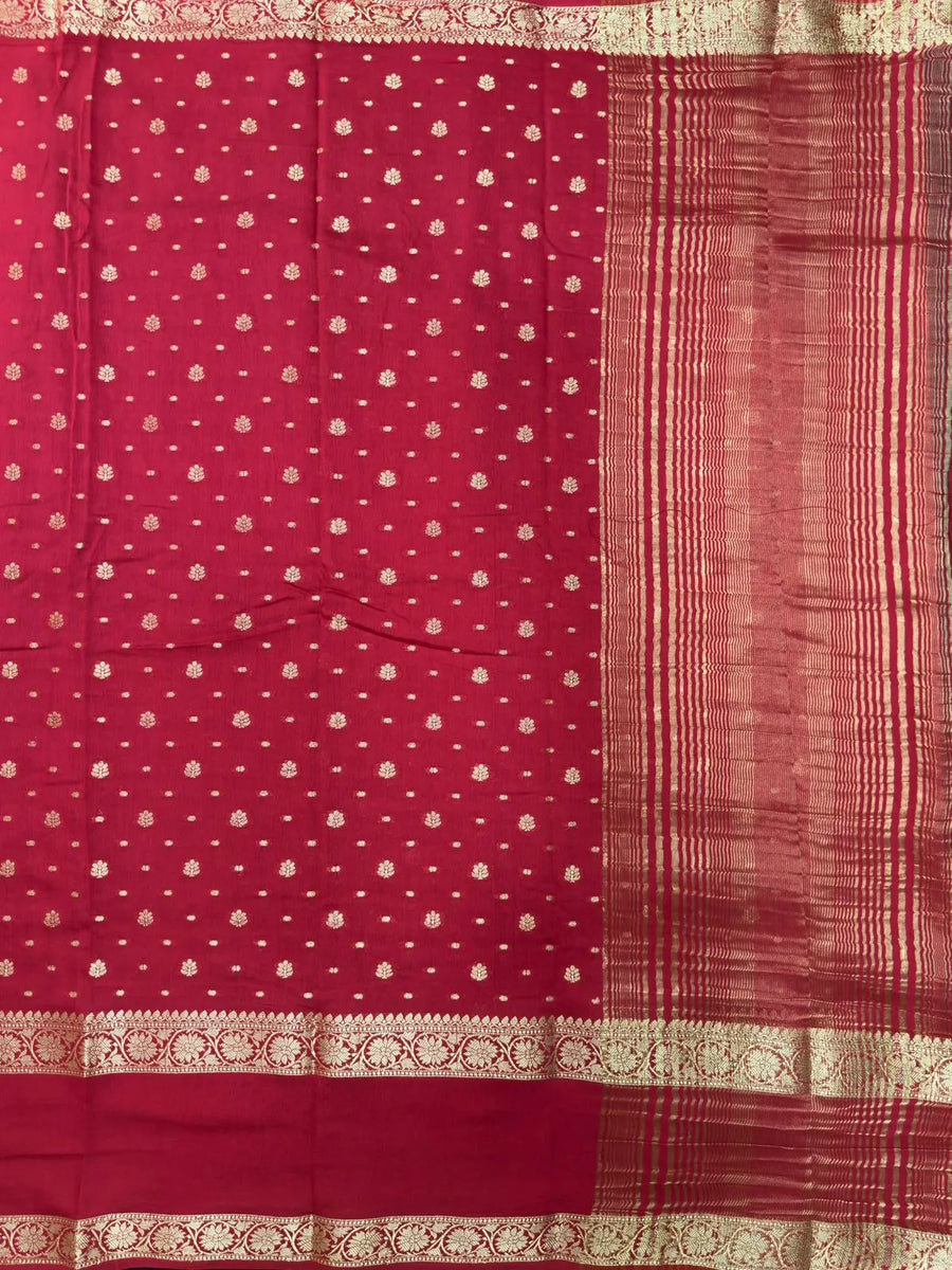 Handcrafted Semi Mysore Crepe Silk Saree – Perfect Festive Wear (RMS Crape) 