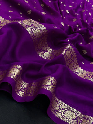 Handcrafted Semi Mysore Crepe Silk Saree – Perfect Festive Wear (RMS Crape) 