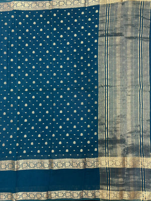 Handcrafted Semi Mysore Crepe Silk Saree – Perfect Festive Wear (RMS Crape) 