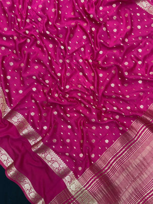 Handcrafted Semi Mysore Crepe Silk Saree – Perfect Festive Wear (RMS Crape) 