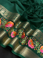 Crepe Silk Partywear-Rangeela crape