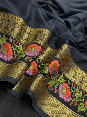 Crepe Silk Partywear-Rangeela crape