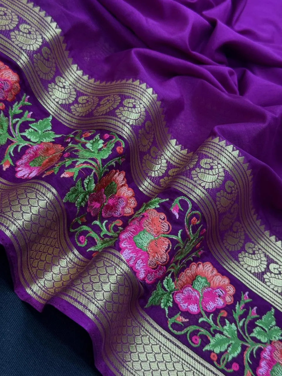 Crepe Silk Partywear-Rangeela crape