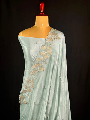 Soft Tussar Saree Everyday Sophistication-(Rasmali Silk) 