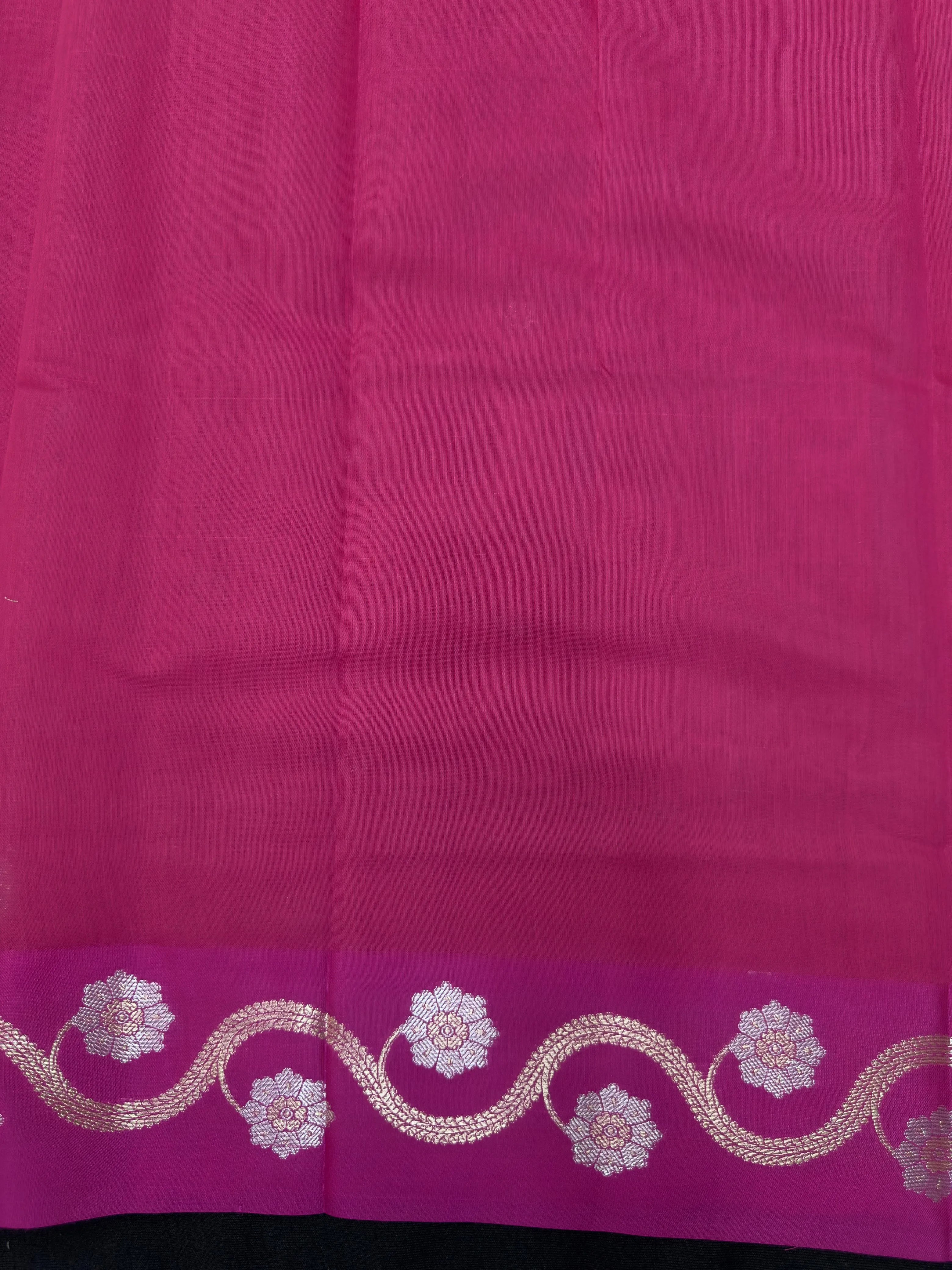 Raw cotton silk saree with soft rustic texture and subtle silk shine – perfect for ethnic and casual wear
