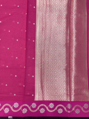 Raw cotton silk saree with soft rustic texture and subtle silk shine – perfect for ethnic and casual wear
