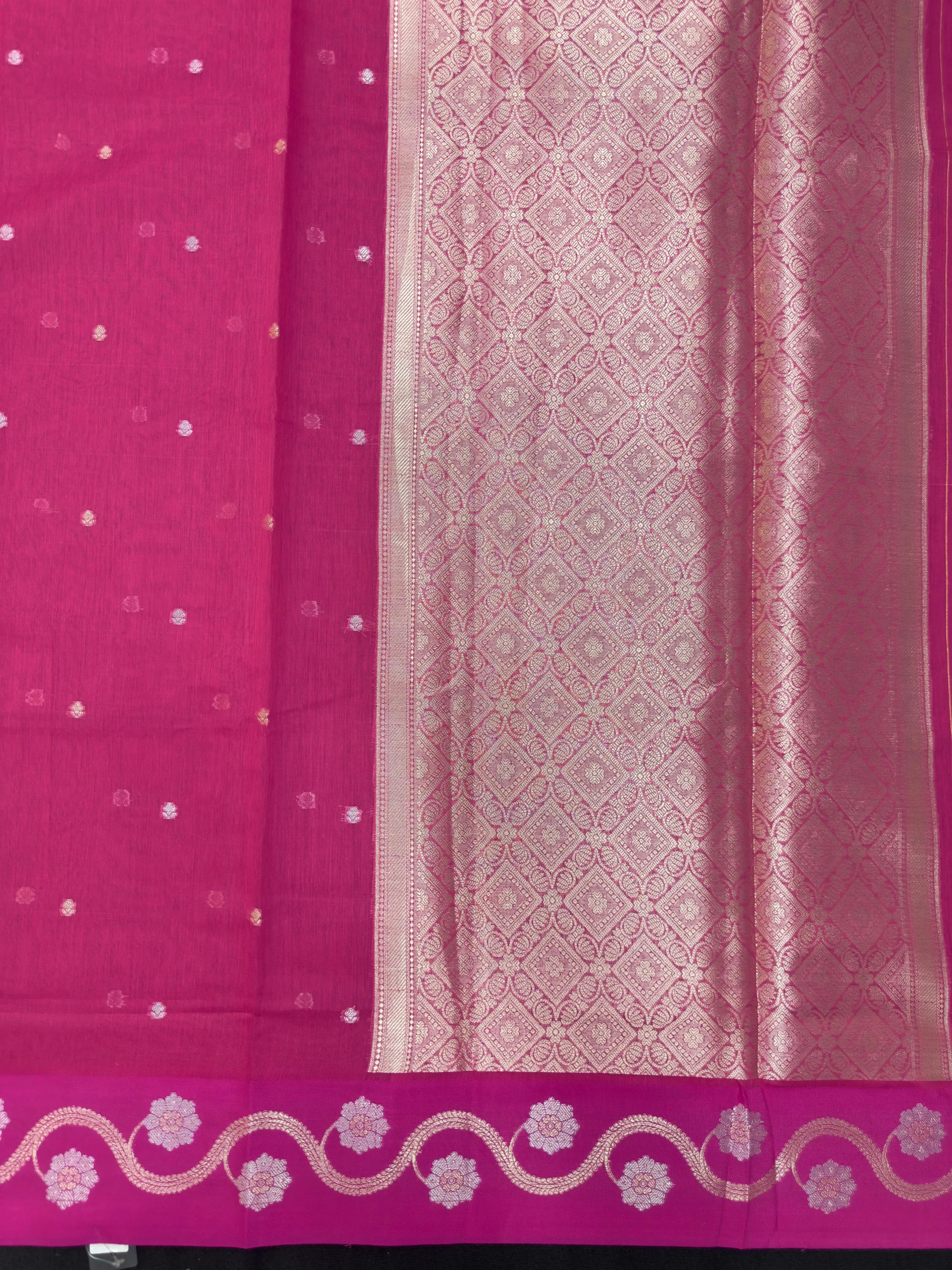 Raw cotton silk saree with soft rustic texture and subtle silk shine – perfect for ethnic and casual wear