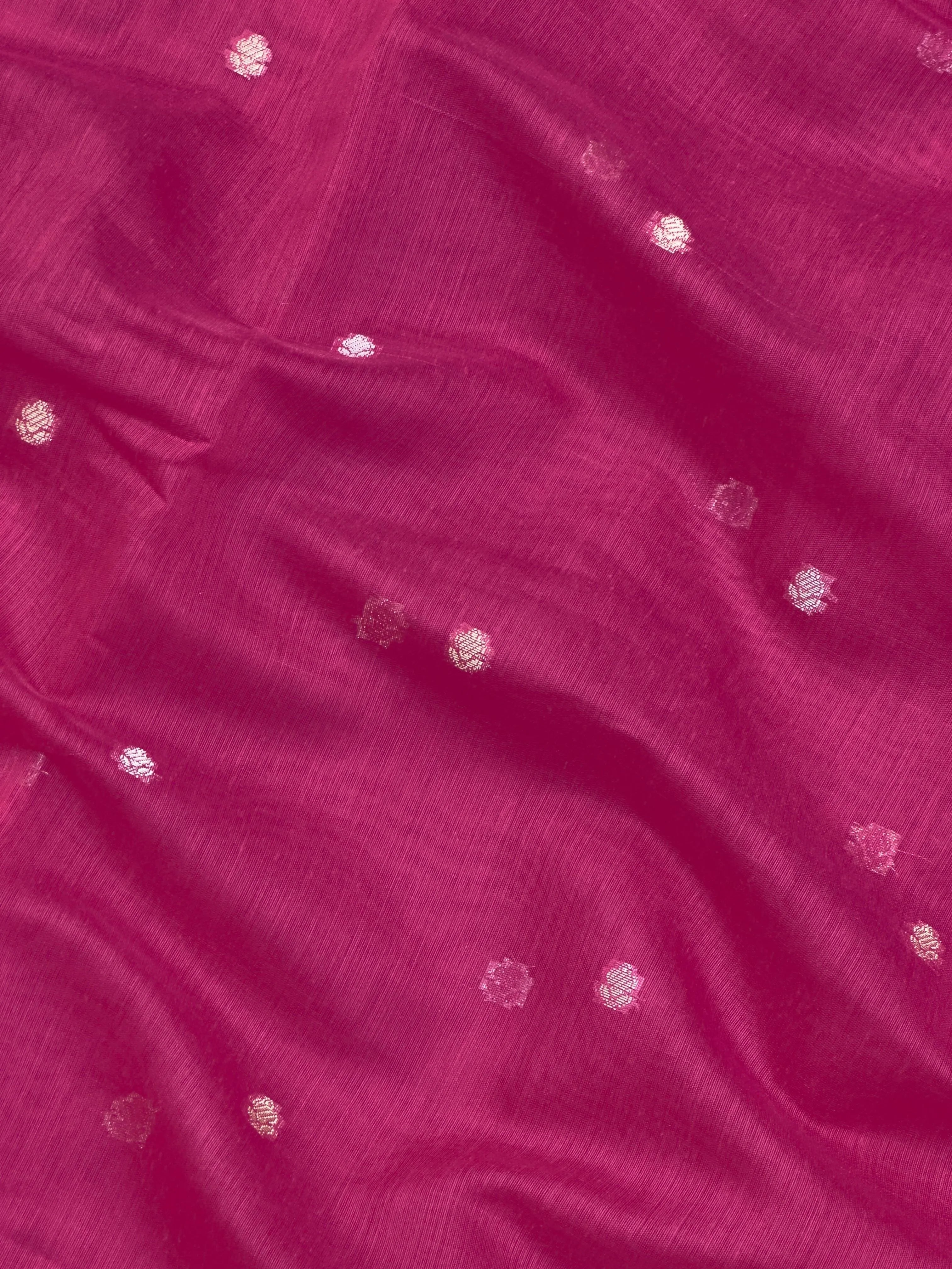 Raw cotton silk saree with soft rustic texture and subtle silk shine – perfect for ethnic and casual wear