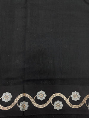 Raw cotton silk saree with soft rustic texture and subtle silk shine – perfect for ethnic and casual wear