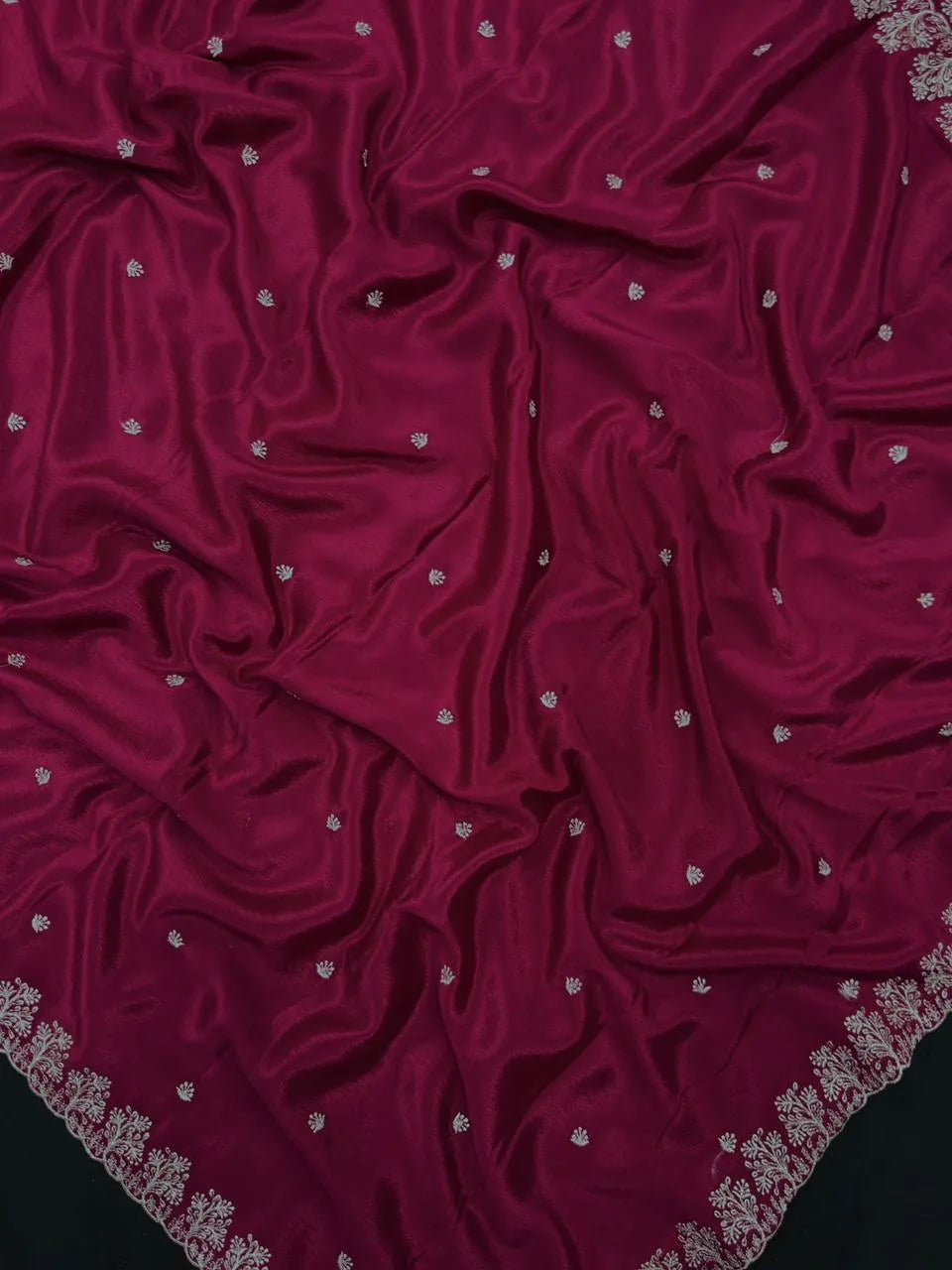 Soft Flowing Georgette Crush Saree for Elegant Look-Royal Rose