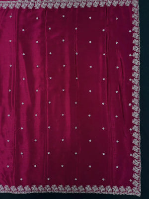 Soft Flowing Georgette Crush Saree for Elegant Look-Royal Rose
