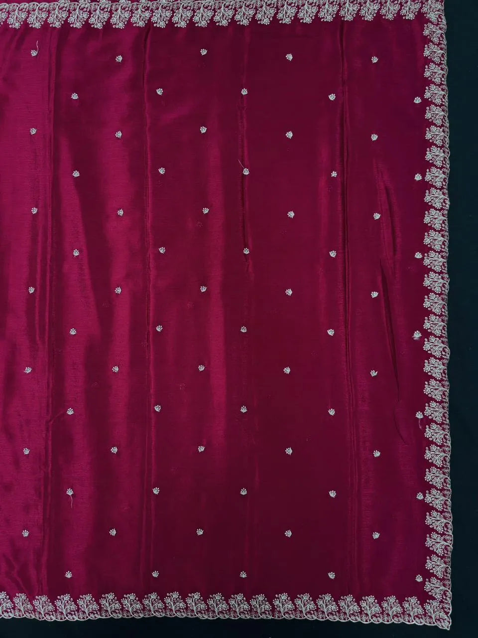 Soft Flowing Georgette Crush Saree for Elegant Look-Royal Rose