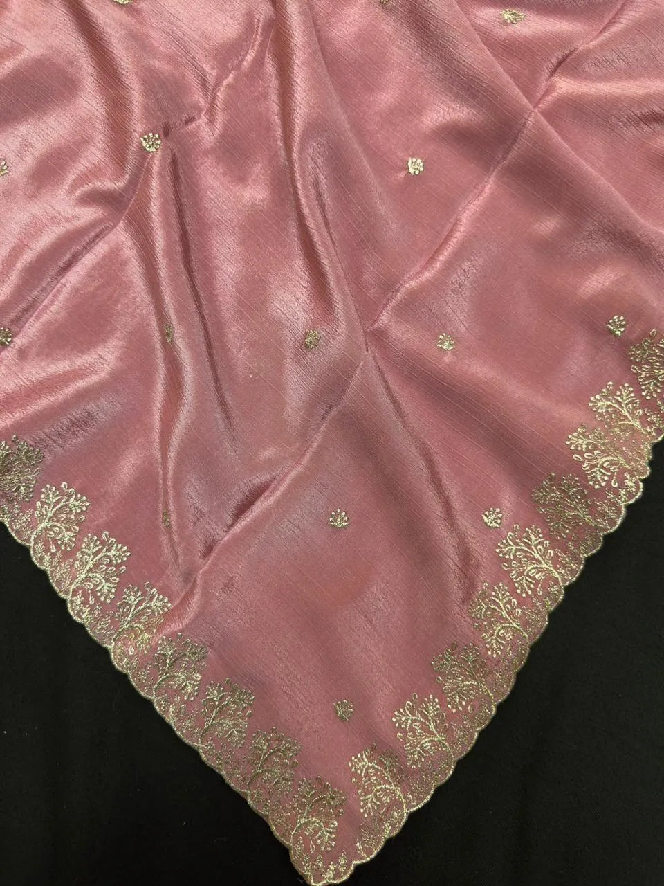Soft Flowing Georgette Crush Saree for Elegant Look-Royal Rose