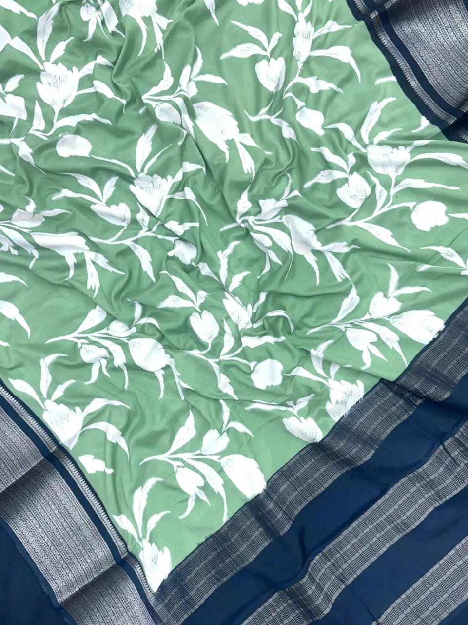  Floral Delight Crepe Silk Saree-Royal Silk