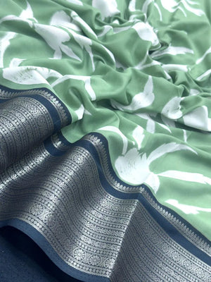  Floral Delight Crepe Silk Saree-Royal Silk