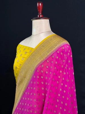 Fashionable 3D Textured Georgette Saree
