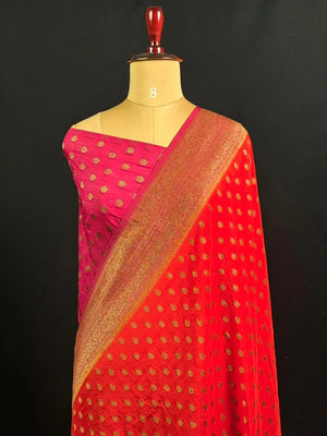 Fashionable 3D Textured Georgette Saree
