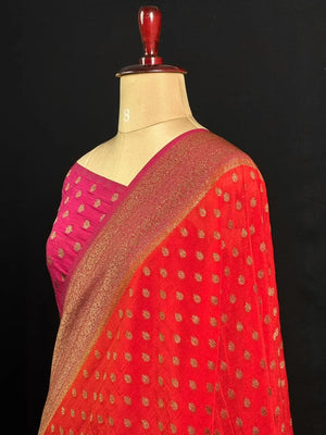 Fashionable 3D Textured Georgette Saree