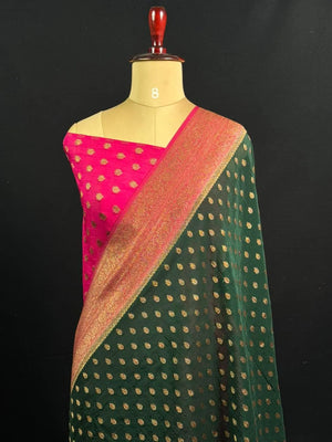 Fashionable 3D Textured Georgette Saree