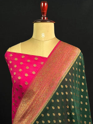 Fashionable 3D Textured Georgette Saree